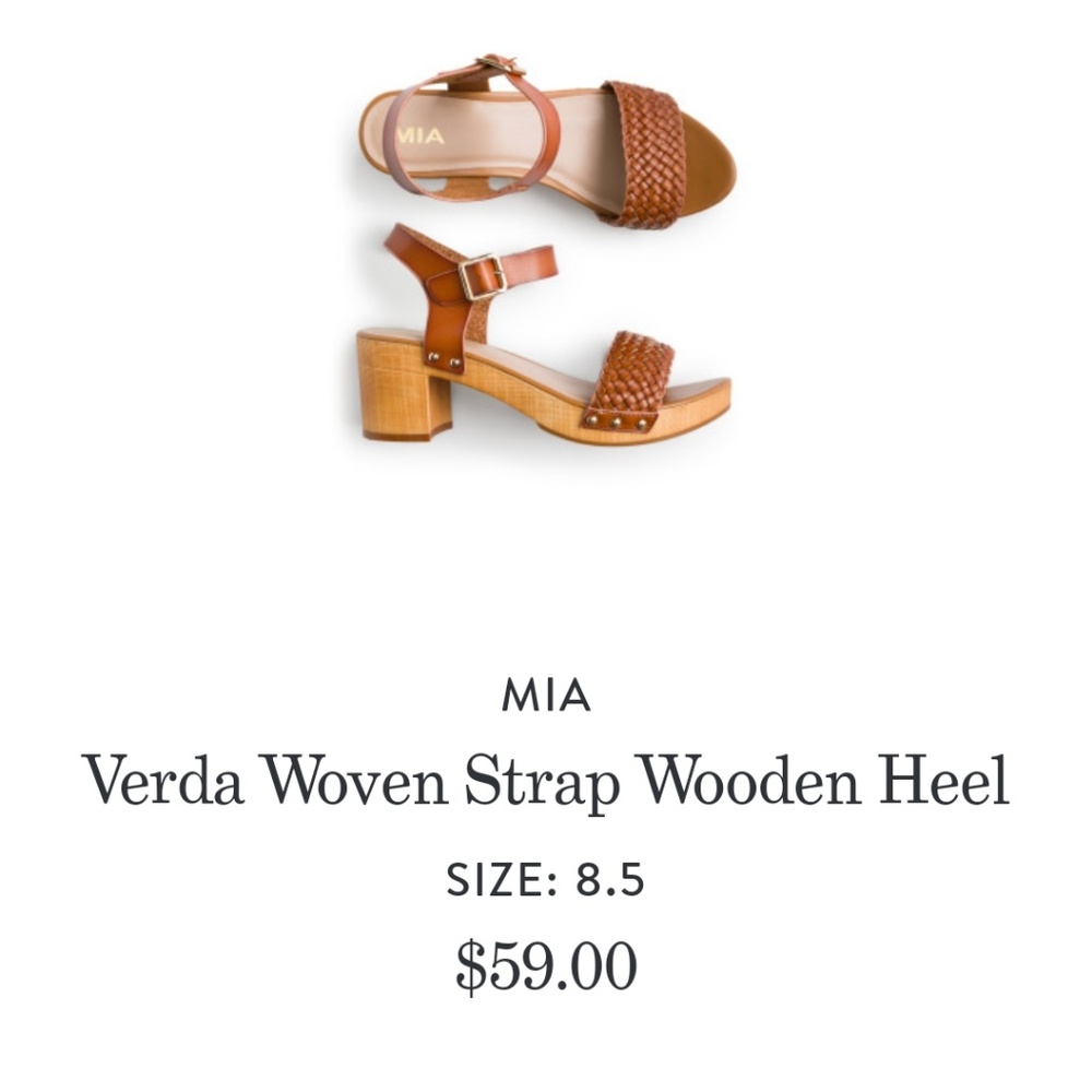 Verda Woven Strap Wooden Heel - Picture 2 of 2